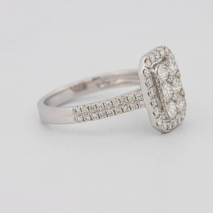 Invisible rectangular diamond ring - ZIZOV DIAMONDS
