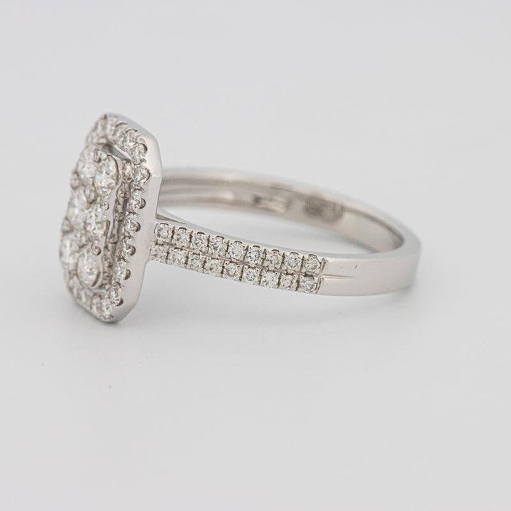 Invisible rectangular diamond ring - ZIZOV DIAMONDS