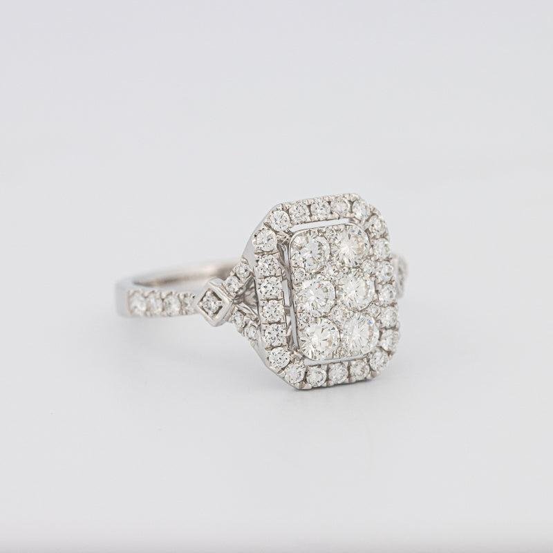 Invisible rectangular diamond ring - ZIZOV DIAMONDS