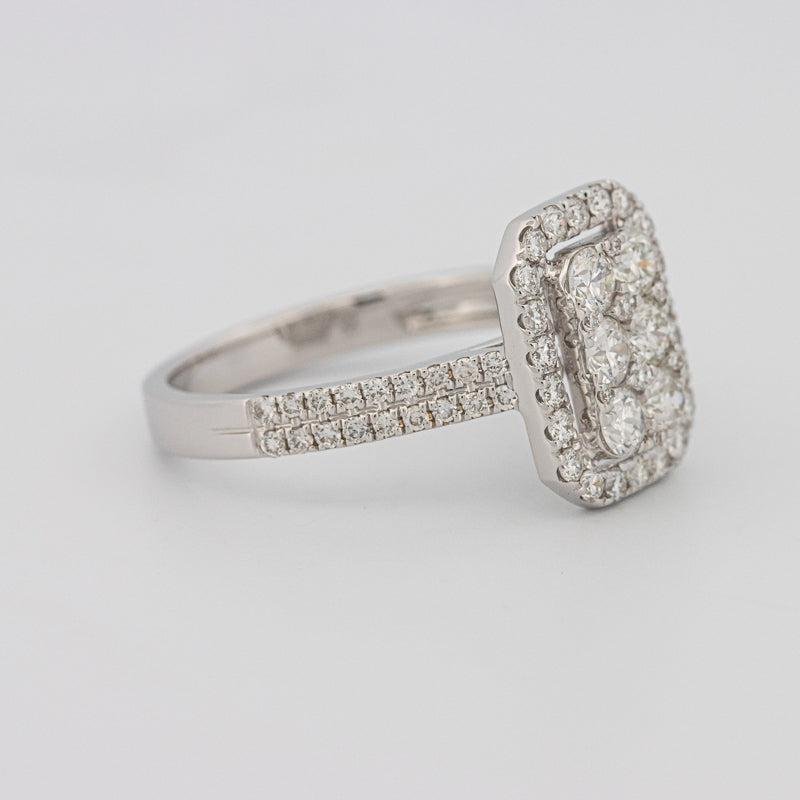 Invisible rectangular diamond ring - ZIZOV DIAMONDS