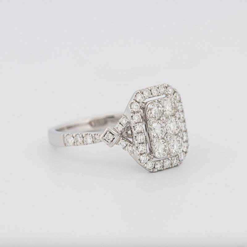 Invisible rectangular diamond ring - ZIZOV DIAMONDS