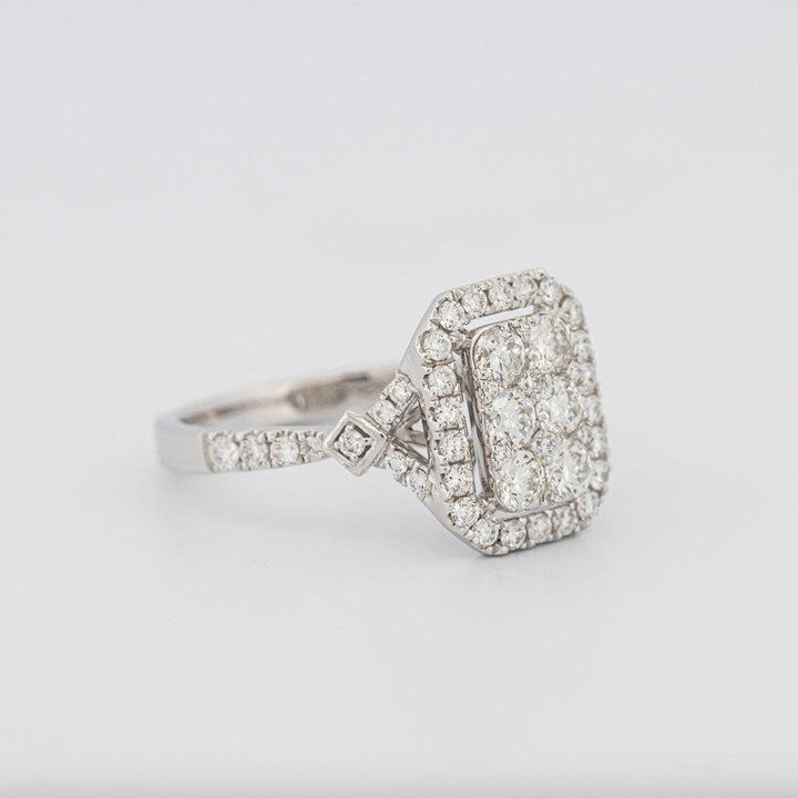 Invisible rectangular diamond ring - ZIZOV DIAMONDS