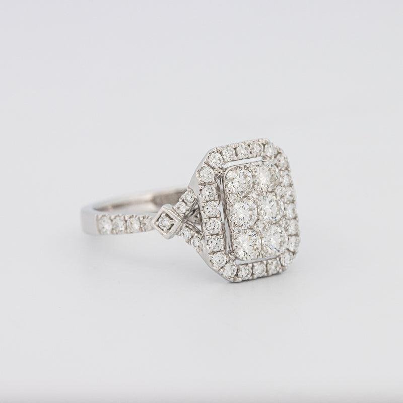 Invisible rectangular diamond ring - ZIZOV DIAMONDS