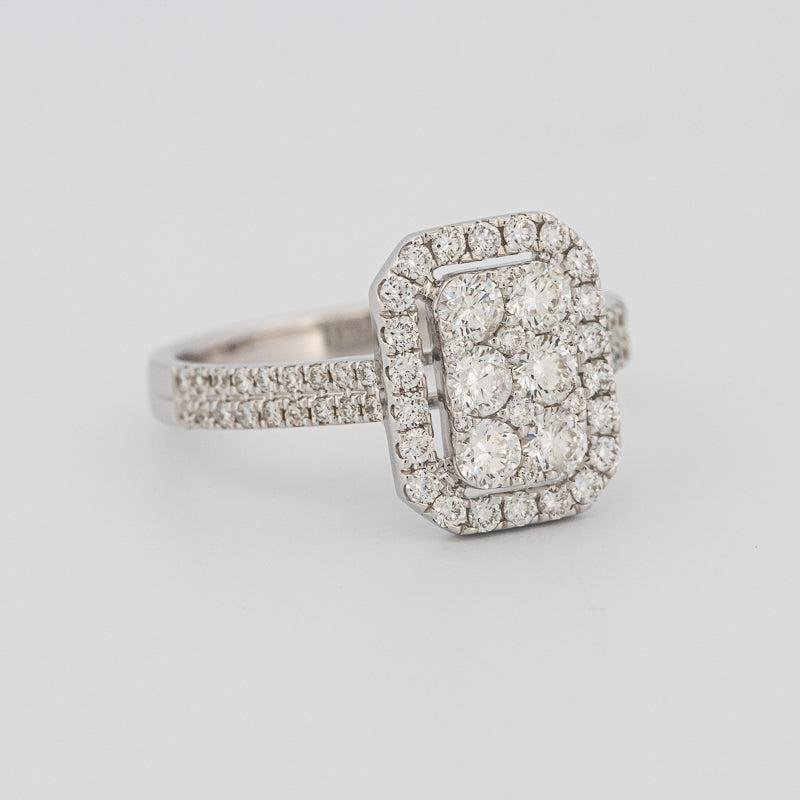 Invisible rectangular diamond ring - ZIZOV DIAMONDS