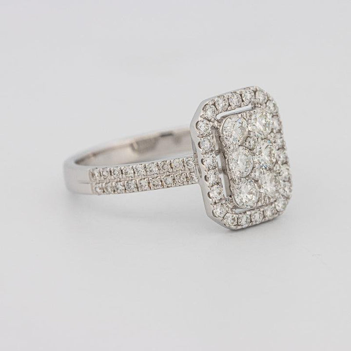 Invisible rectangular diamond ring - ZIZOV DIAMONDS