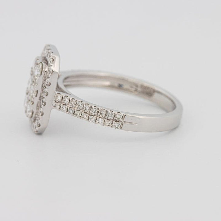 Invisible rectangular diamond ring - ZIZOV DIAMONDS