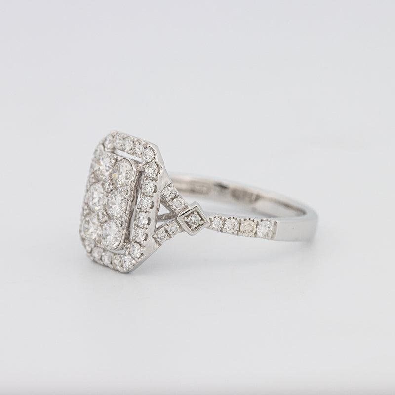 Invisible rectangular diamond ring - ZIZOV DIAMONDS
