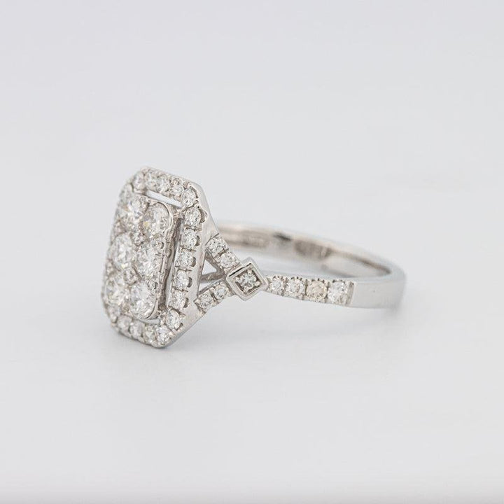 Invisible rectangular diamond ring - ZIZOV DIAMONDS