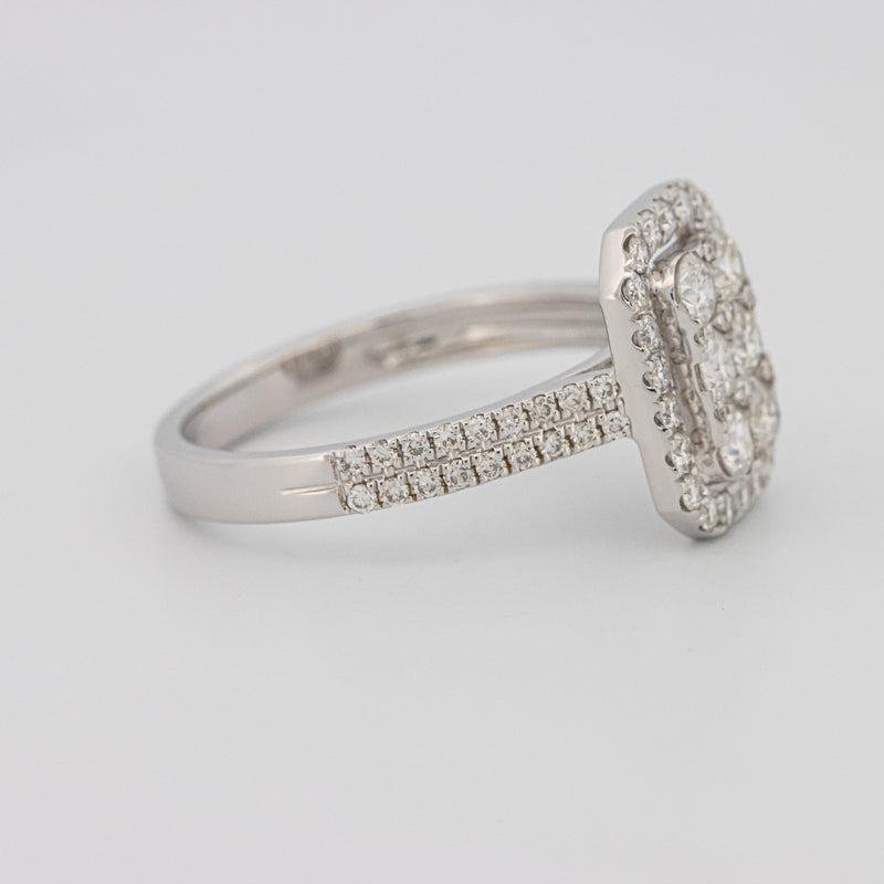 Invisible rectangular diamond ring - ZIZOV DIAMONDS