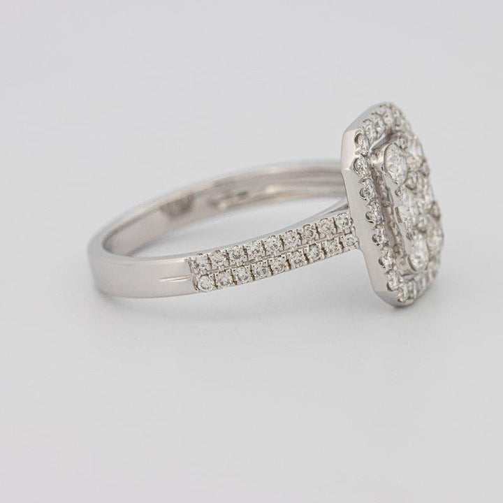 Invisible rectangular diamond ring - ZIZOV DIAMONDS