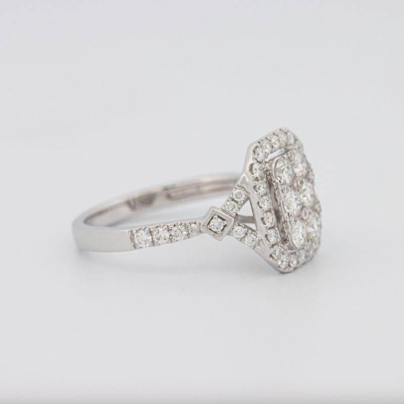 Invisible rectangular diamond ring - ZIZOV DIAMONDS