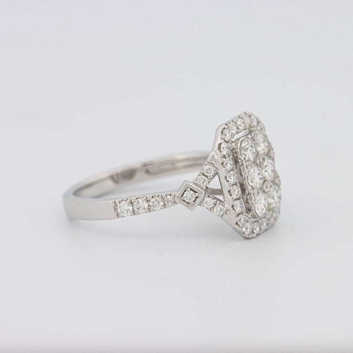 Invisible rectangular diamond ring - ZIZOV DIAMONDS