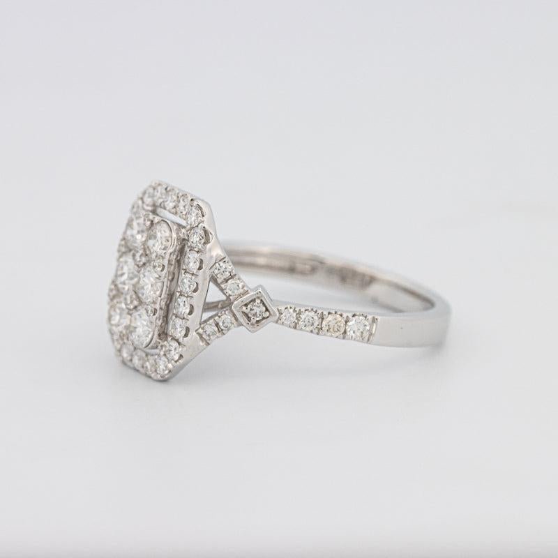 Invisible rectangular diamond ring - ZIZOV DIAMONDS
