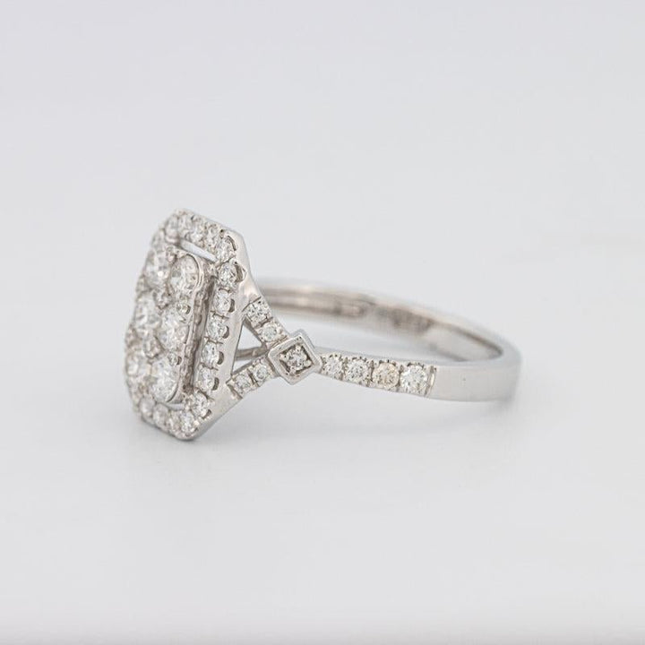 Invisible rectangular diamond ring - ZIZOV DIAMONDS