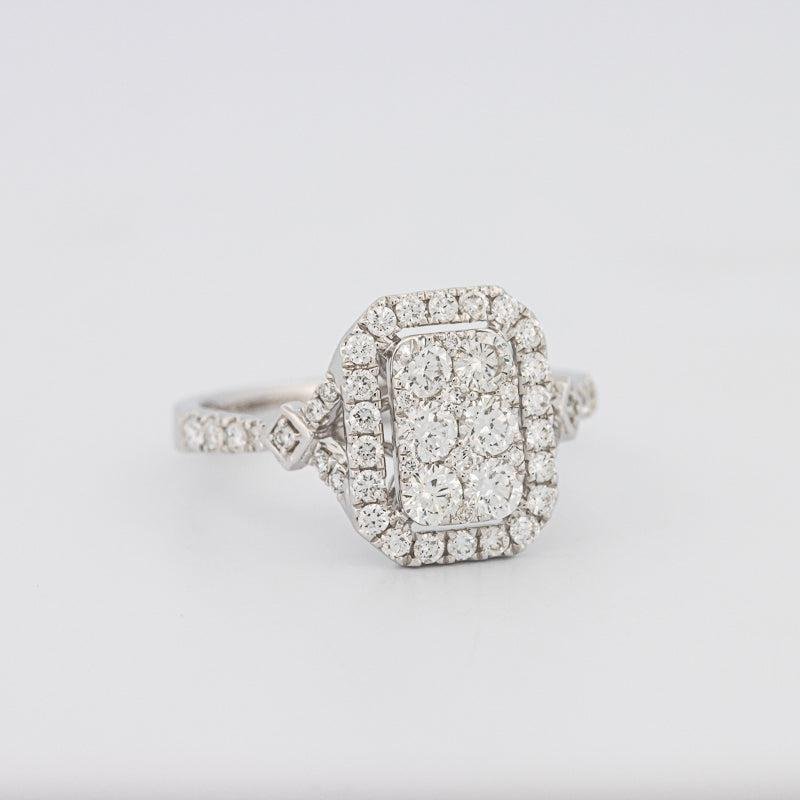 Invisible rectangular diamond ring - ZIZOV DIAMONDS