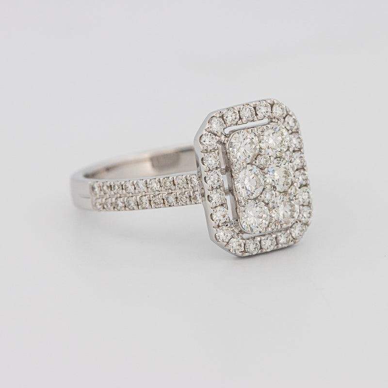 Invisible rectangular diamond ring - ZIZOV DIAMONDS