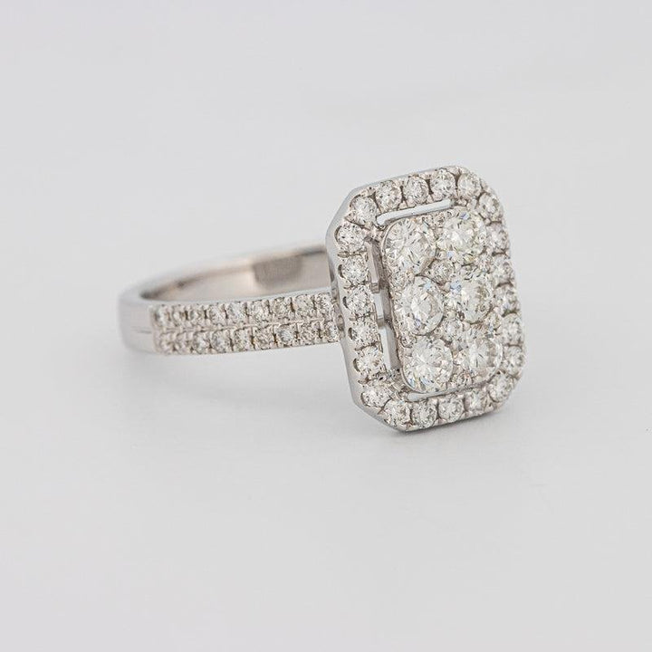 Invisible rectangular diamond ring - ZIZOV DIAMONDS