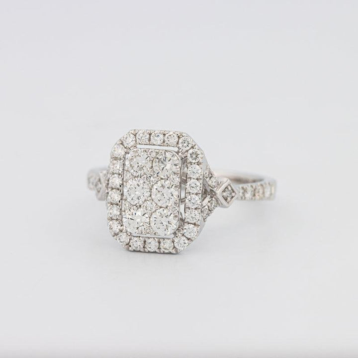 Invisible rectangular diamond ring - ZIZOV DIAMONDS