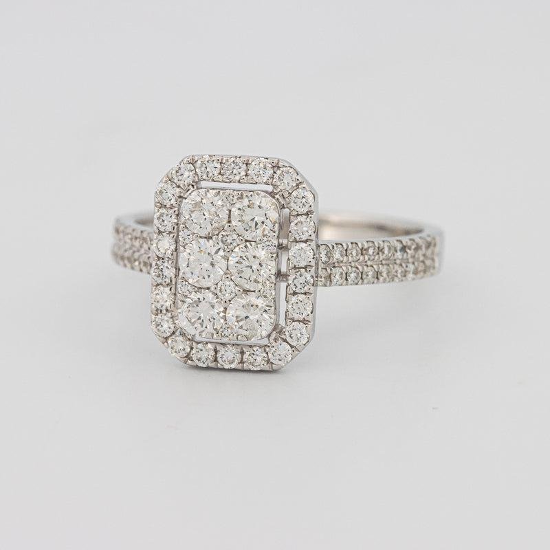 Invisible rectangular diamond ring - ZIZOV DIAMONDS