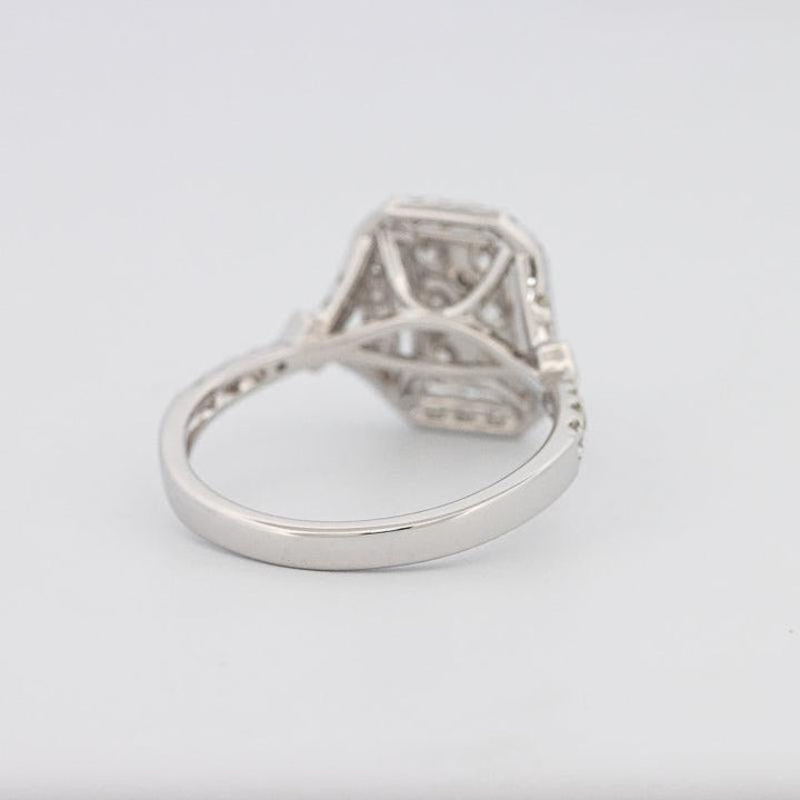 Invisible rectangular diamond ring - ZIZOV DIAMONDS