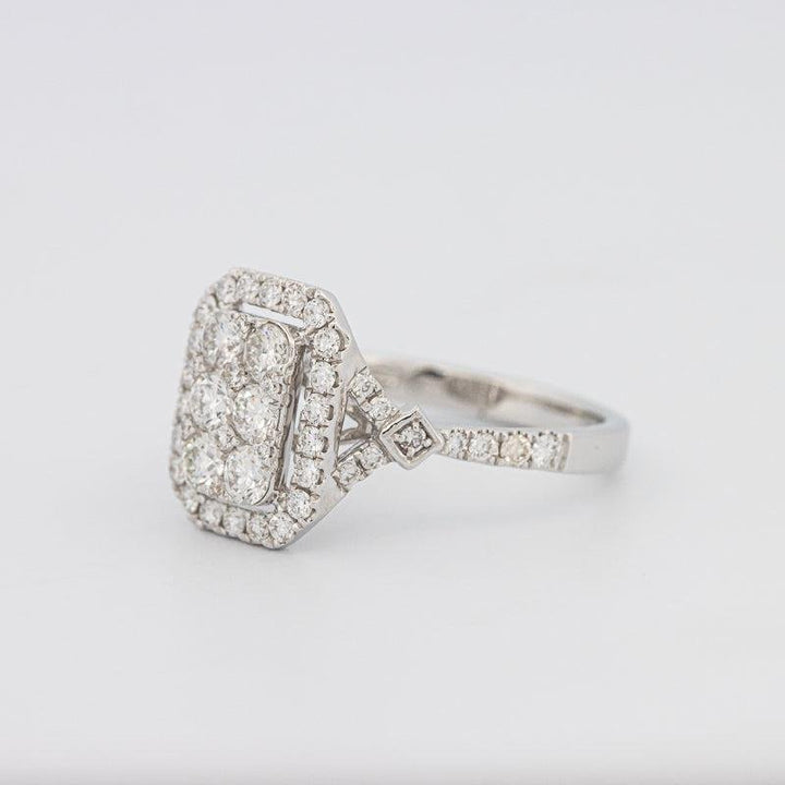 Invisible rectangular diamond ring - ZIZOV DIAMONDS