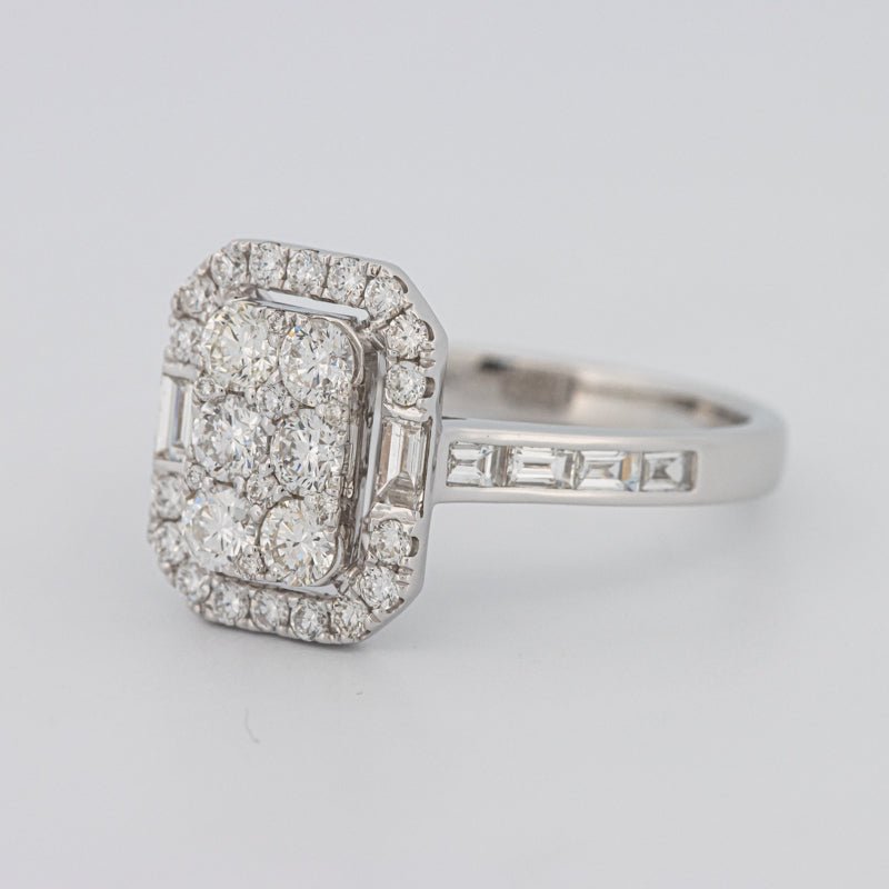 Invisible Rectangular Diamond Ring with Baguettes - ZIZOV DIAMONDS