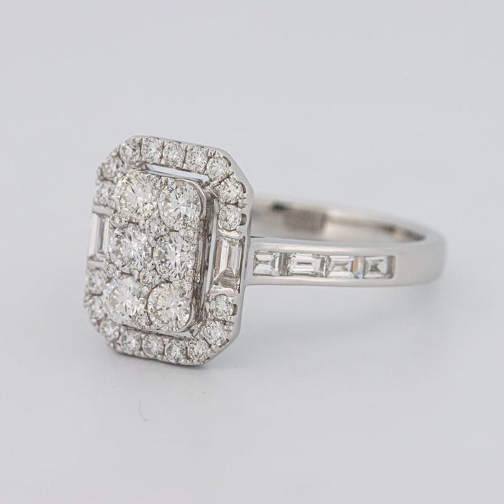 Invisible Rectangular Diamond Ring with Baguettes - ZIZOV DIAMONDS