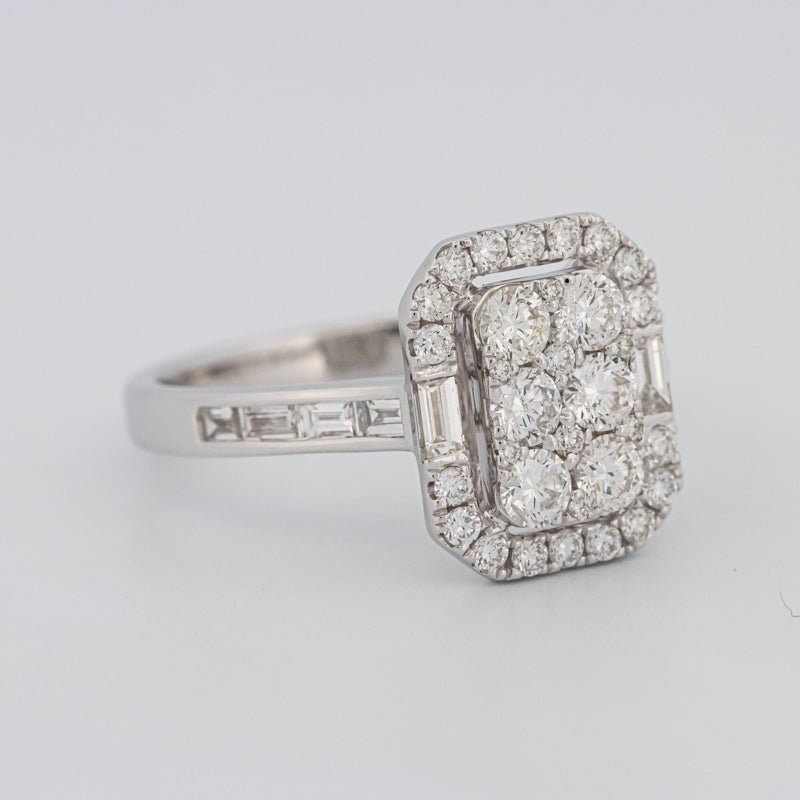 Invisible Rectangular Diamond Ring with Baguettes - ZIZOV DIAMONDS