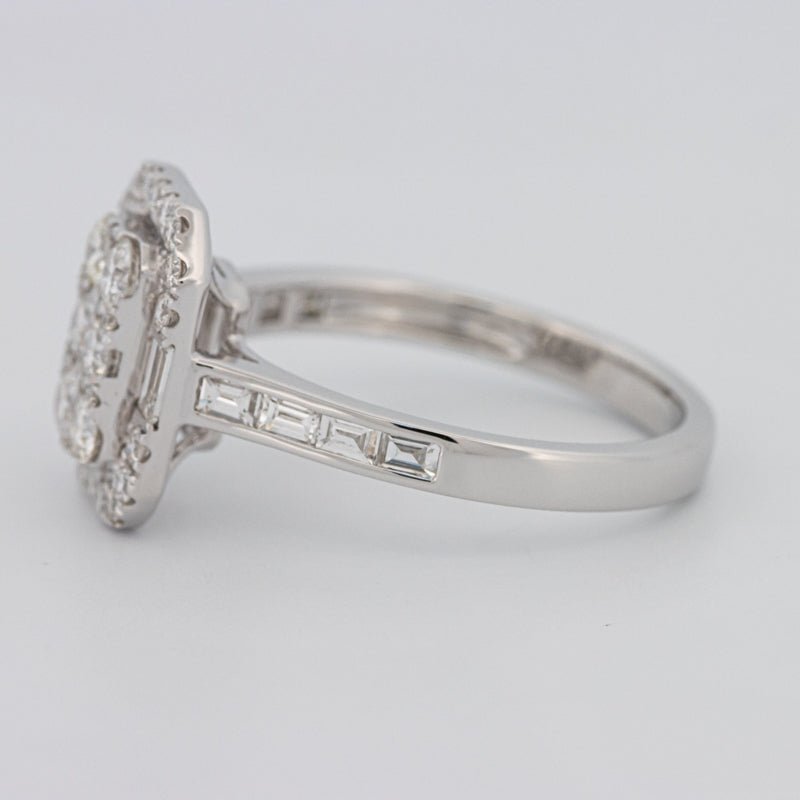 Invisible Rectangular Diamond Ring with Baguettes - ZIZOV DIAMONDS