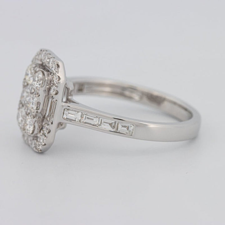 Invisible Rectangular Diamond Ring with Baguettes - ZIZOV DIAMONDS