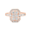 Invisible Rectangular Diamond Ring with Baguettes - ZIZOV DIAMONDS