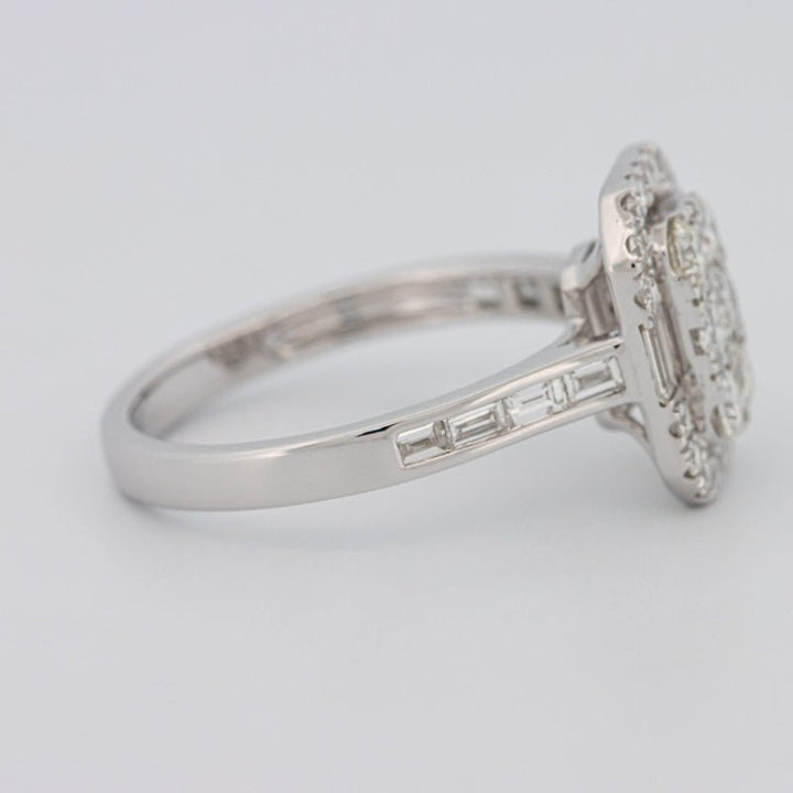 Invisible Rectangular Diamond Ring with Baguettes - ZIZOV DIAMONDS