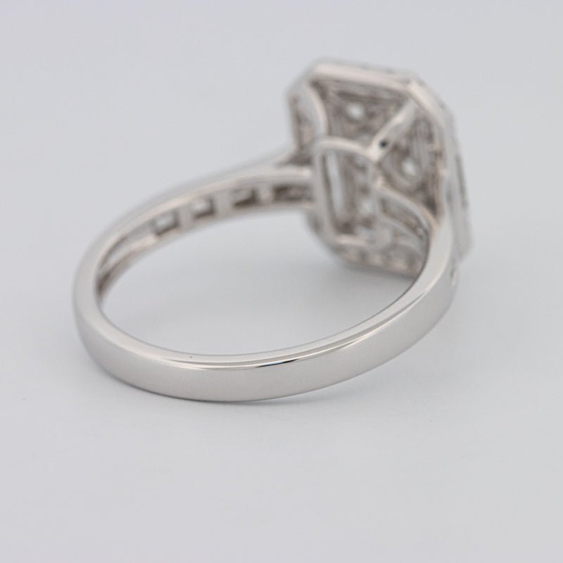 Invisible Rectangular Diamond Ring with Baguettes - ZIZOV DIAMONDS