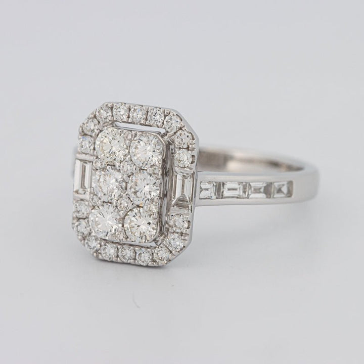 Invisible Rectangular Diamond Ring with Baguettes - ZIZOV DIAMONDS