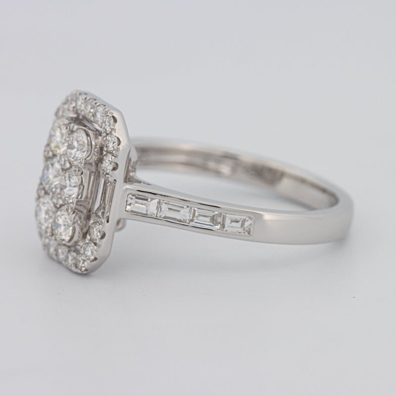 Invisible Rectangular Diamond Ring with Baguettes - ZIZOV DIAMONDS