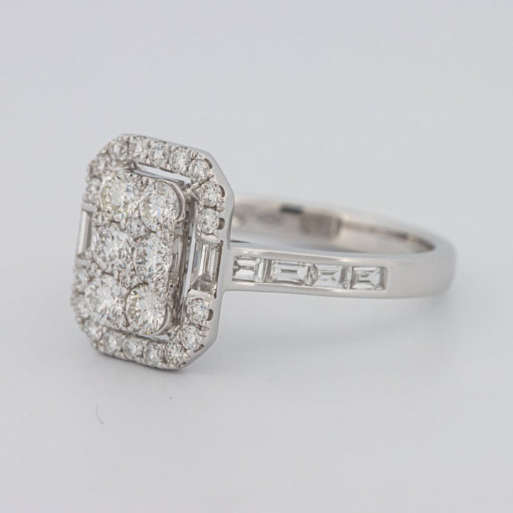 Invisible Rectangular Diamond Ring with Baguettes - ZIZOV DIAMONDS