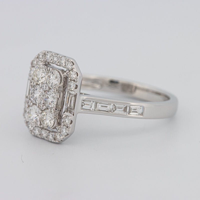 Invisible Rectangular Diamond Ring with Baguettes - ZIZOV DIAMONDS