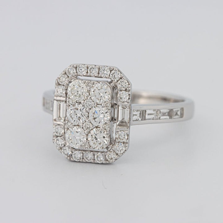Invisible Rectangular Diamond Ring with Baguettes - ZIZOV DIAMONDS