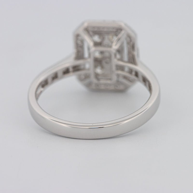 Invisible Rectangular Diamond Ring with Baguettes - ZIZOV DIAMONDS