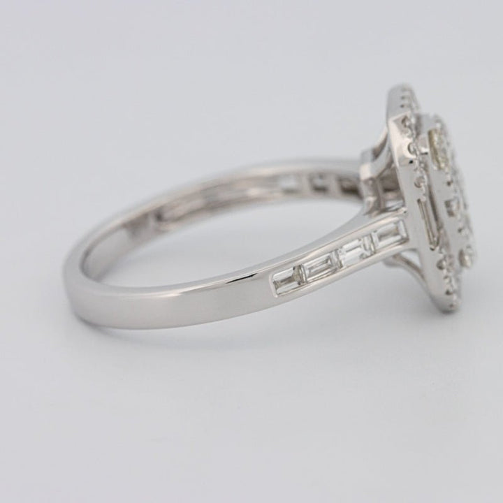 Invisible Rectangular Diamond Ring with Baguettes - ZIZOV DIAMONDS