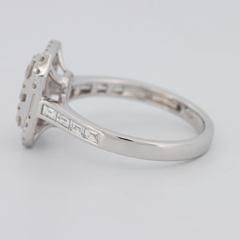 Invisible Rectangular Diamond Ring with Baguettes - ZIZOV DIAMONDS