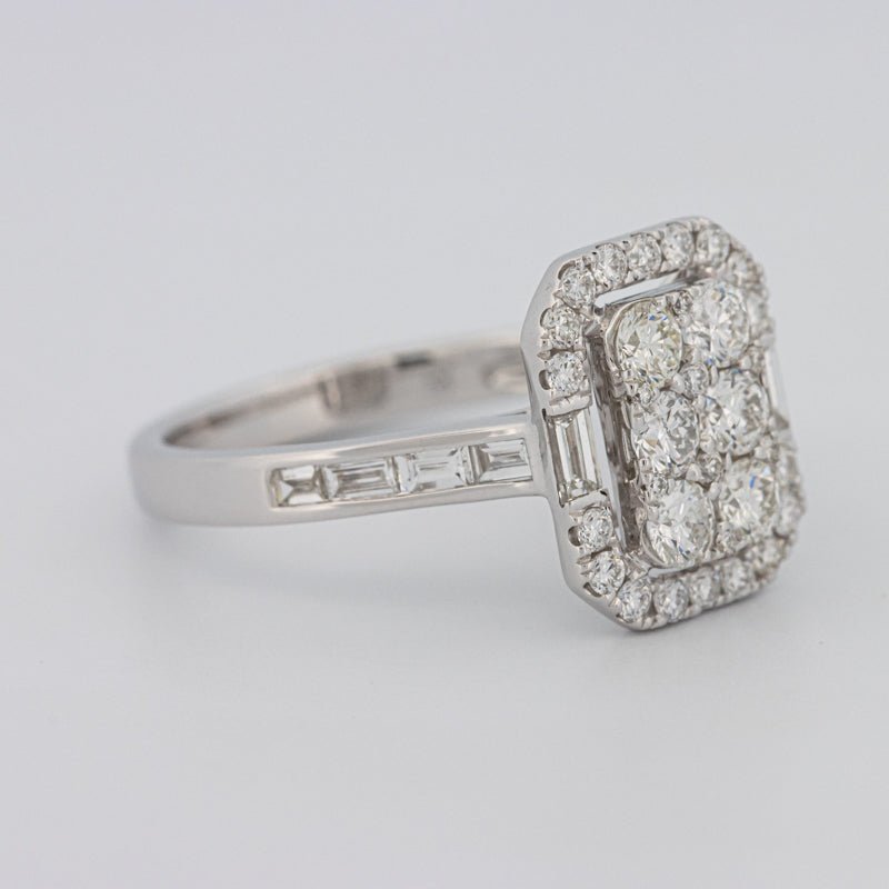 Invisible Rectangular Diamond Ring with Baguettes - ZIZOV DIAMONDS