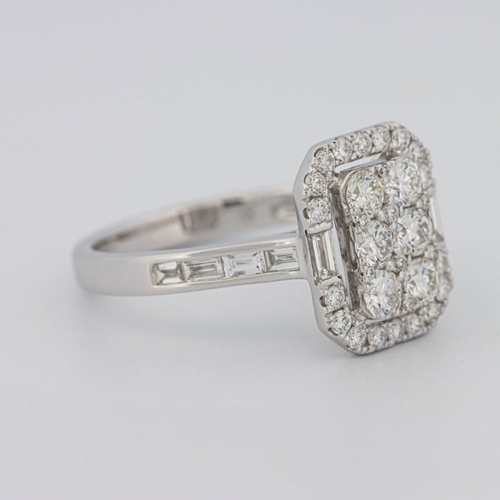 Invisible Rectangular Diamond Ring with Baguettes - ZIZOV DIAMONDS