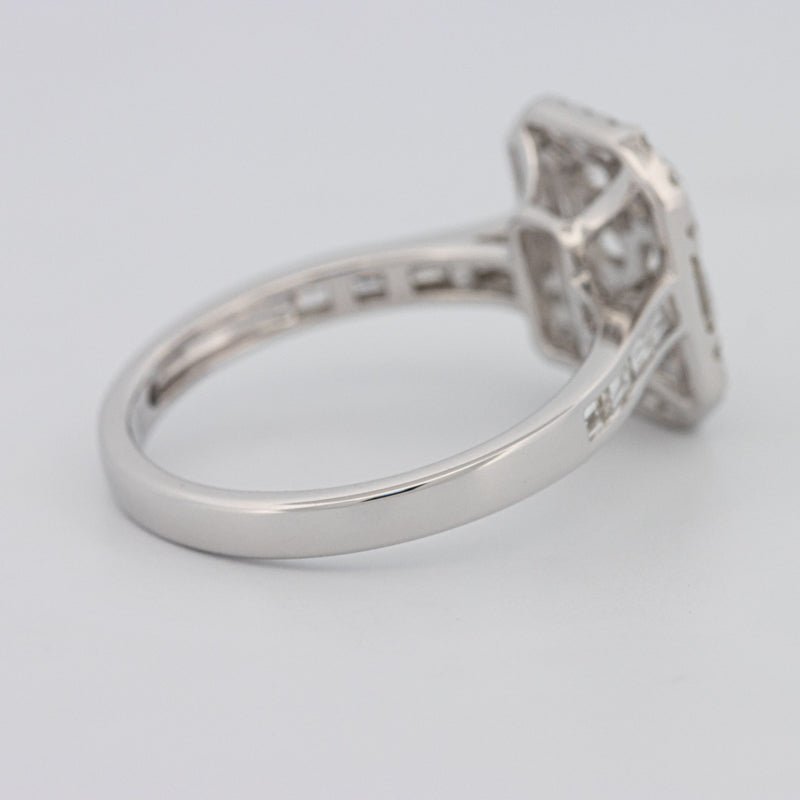Invisible Rectangular Diamond Ring with Baguettes - ZIZOV DIAMONDS