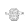 Invisible Rectangular Diamond Ring with Baguettes - ZIZOV DIAMONDS