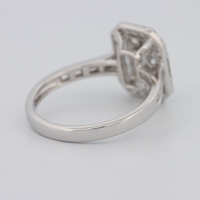 Invisible Rectangular Diamond Ring with Baguettes - ZIZOV DIAMONDS