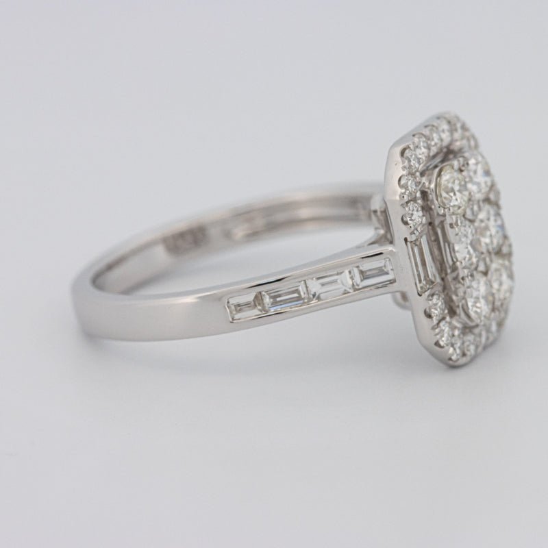 Invisible Rectangular Diamond Ring with Baguettes - ZIZOV DIAMONDS