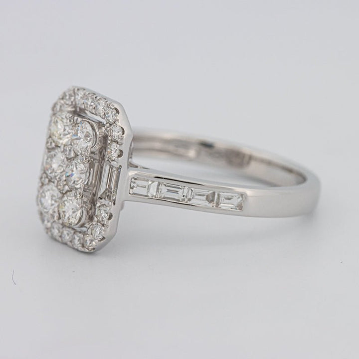 Invisible Rectangular Diamond Ring with Baguettes - ZIZOV DIAMONDS
