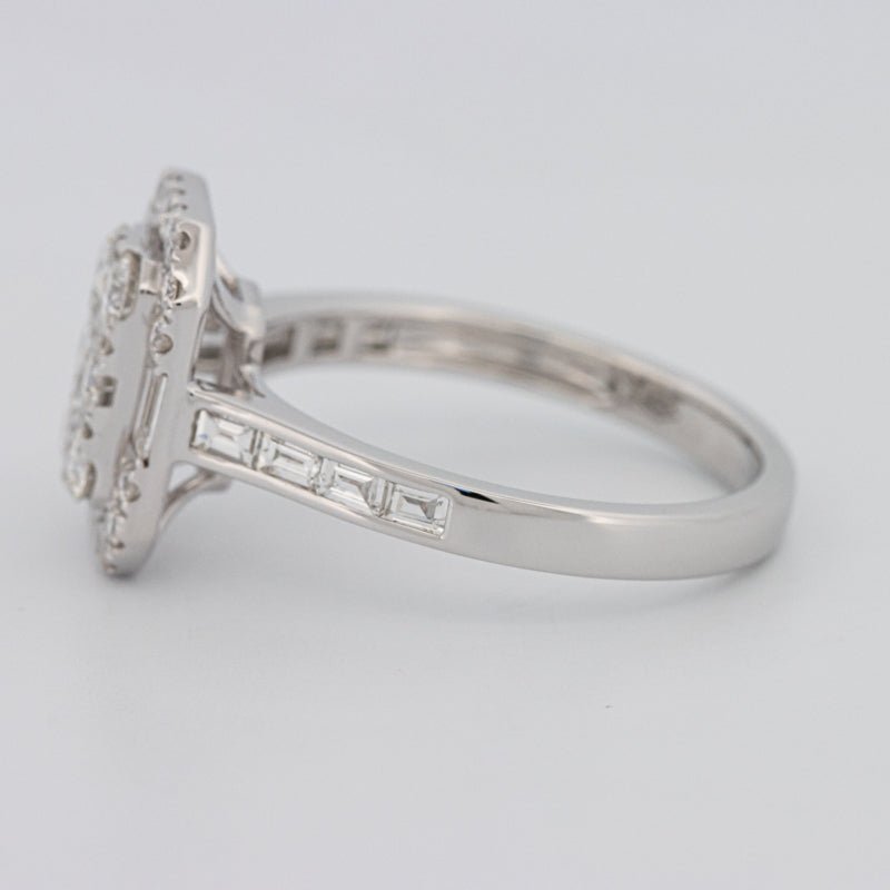 Invisible Rectangular Diamond Ring with Baguettes - ZIZOV DIAMONDS