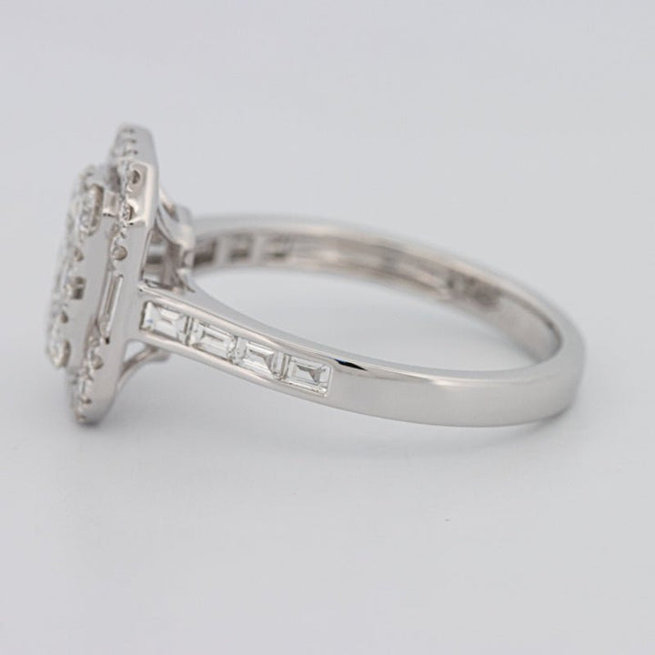 Invisible Rectangular Diamond Ring with Baguettes - ZIZOV DIAMONDS